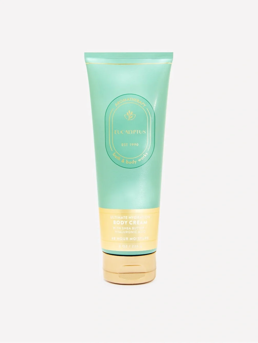 Bath & Body Works Eucalyptus Body Cream Mint Green with Gold Accents